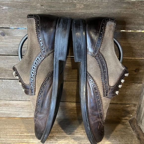 Mens Johnston & Murphy Brown Leather‎ Chambliss Wingtip Dress Shoes Size 11.5 M main image 3